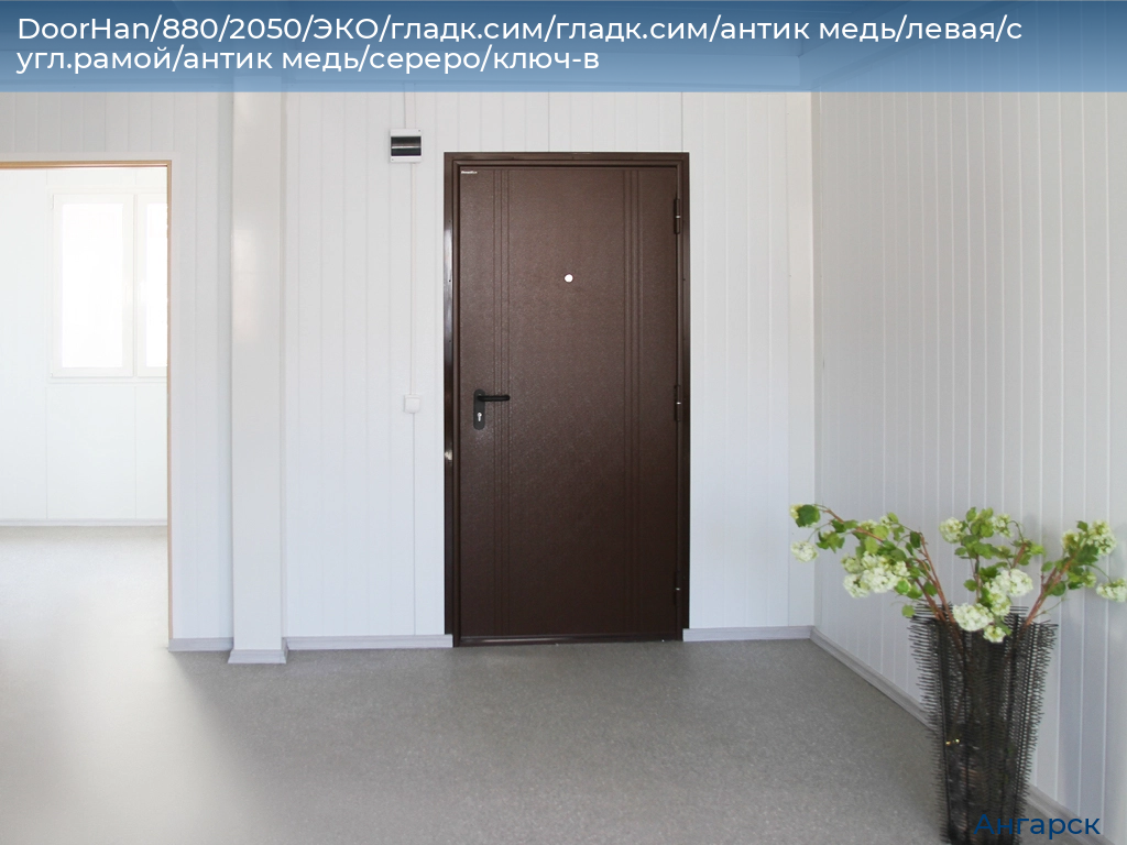 DoorHan/880/2050/ЭКО/гладк.сим/гладк.сим/антик медь/левая/с угл.рамой/антик медь/сереро/ключ-в, angarsk.doorhan.ru